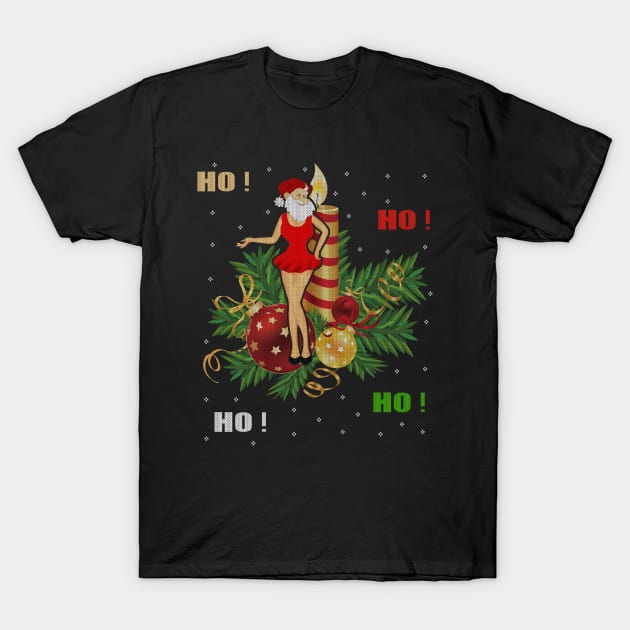 novelty jumper ho ho ho T-Shirt by pmeekukkuk